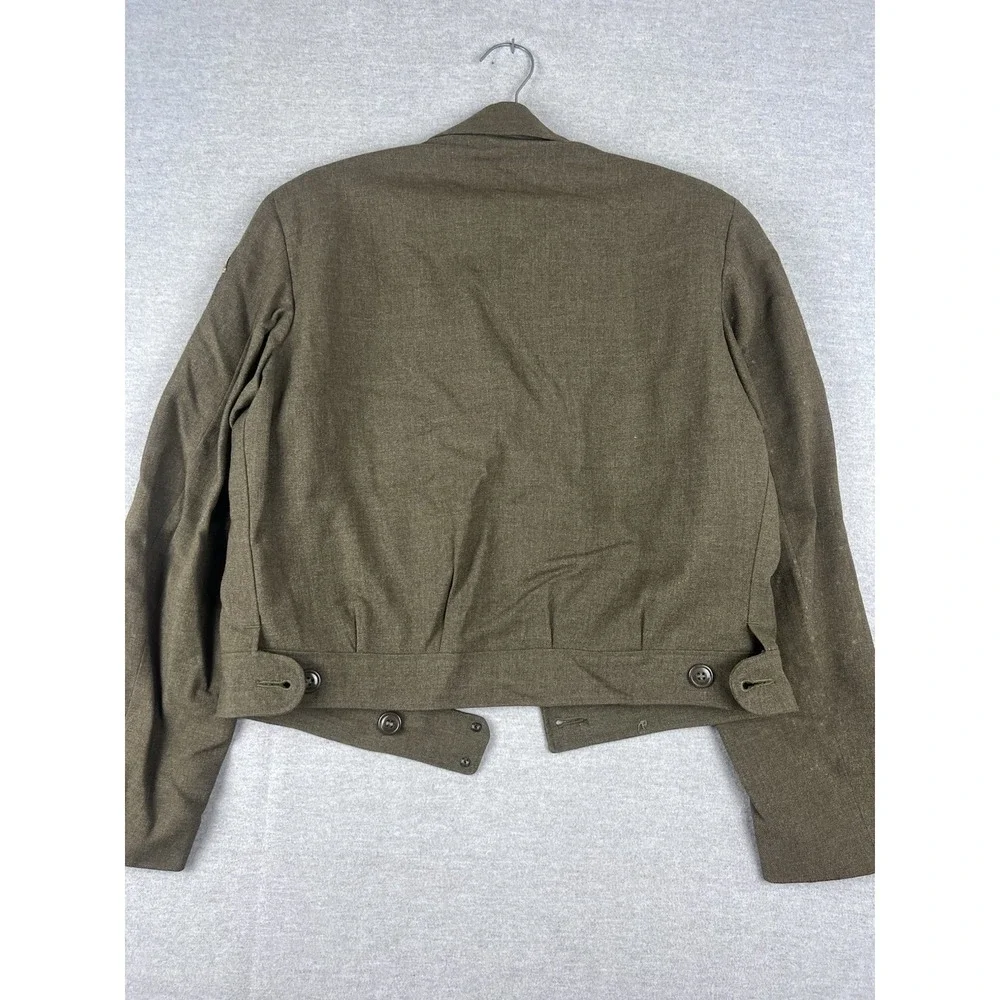 Vintage 1953 US Army M-1950 Ike Jacket Wool‎ 4th Armored Div Staff Sergeant 38R